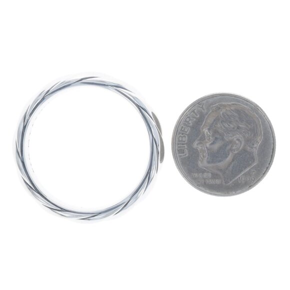 David Yurman Sculpted Cable Contour Men's Band - Sterling 925 Ring SZ 10 3/4 - Picture 5 of 7